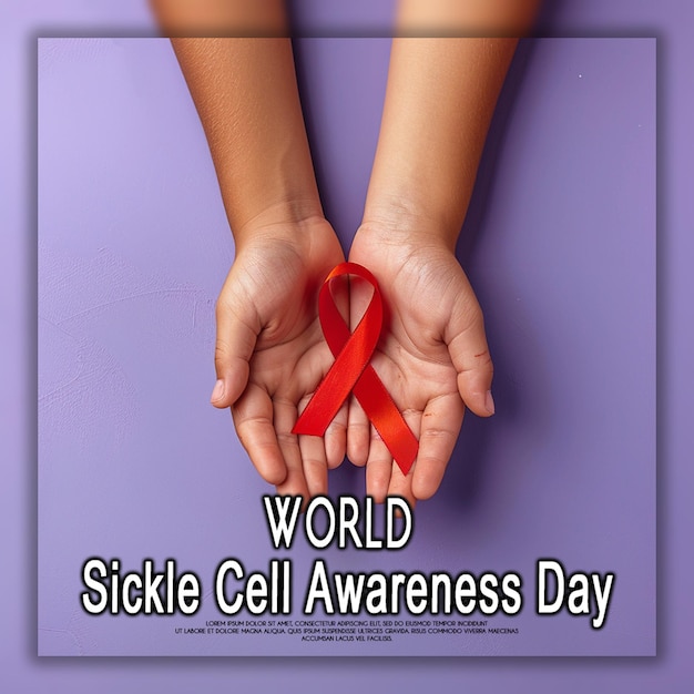 PSD world sickle cell awareness day background or banner design template