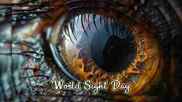 PSD world sight day background for social media post design