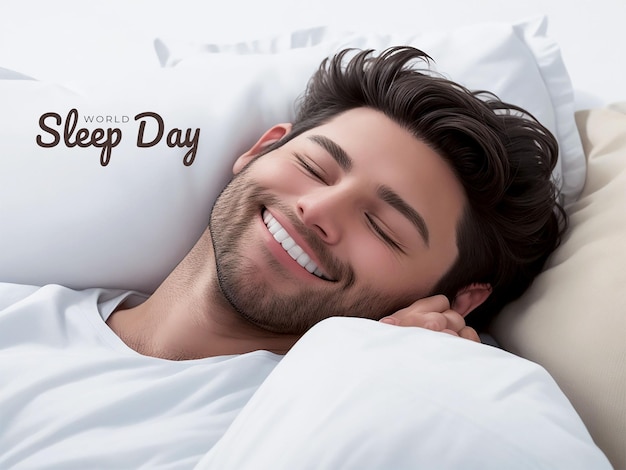 World sleep day celebration background design