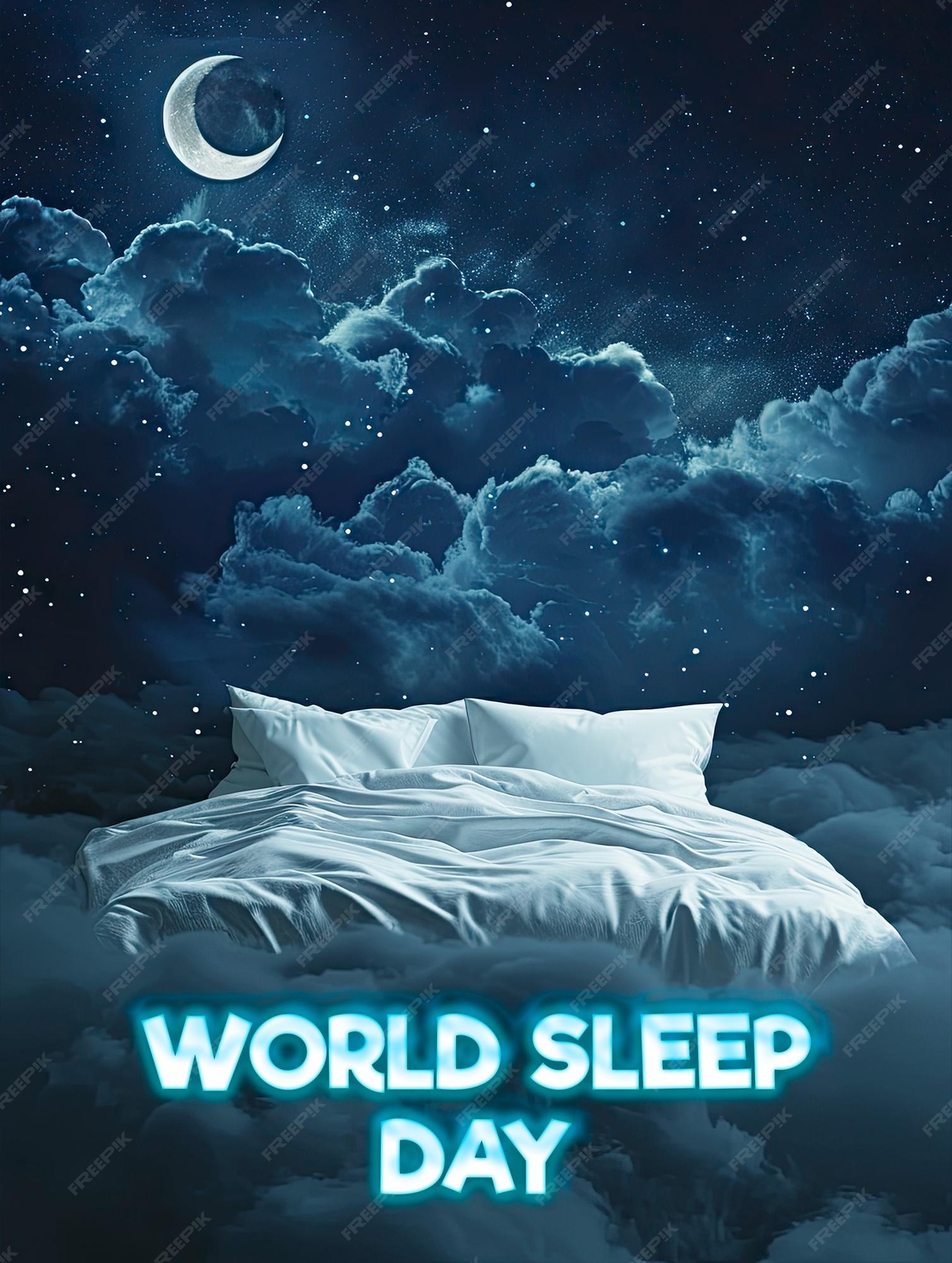 World sleep day poster template and media social post Premium AI