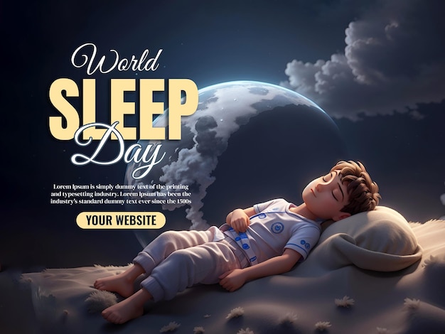 PSD world sleep day social media banner