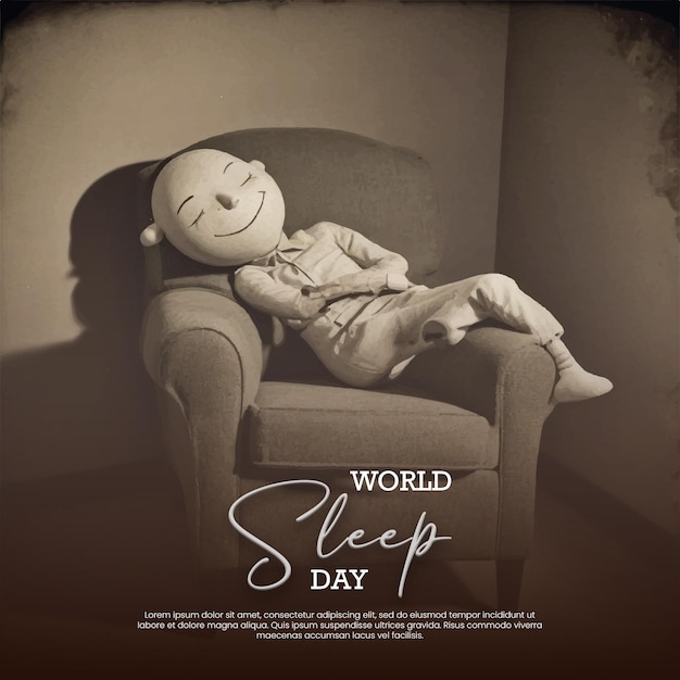 PSD world sleep day social media template