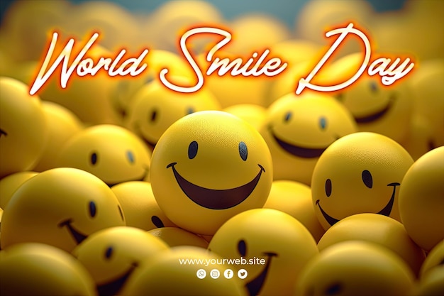 PSD world smile day background