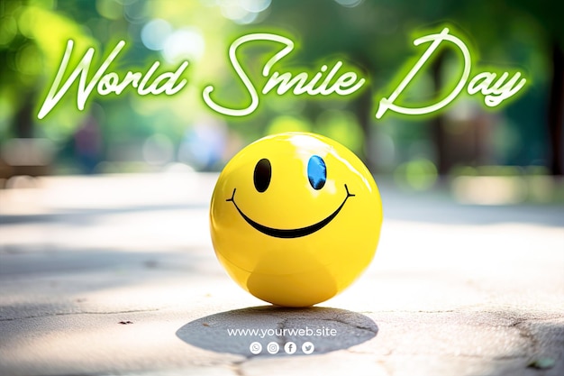 PSD Всемирный день улыбки фон