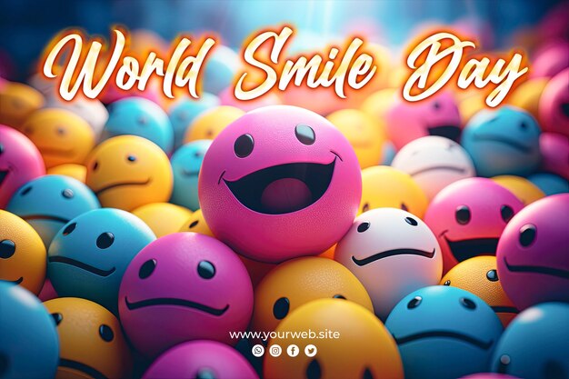 PSD world smile day background