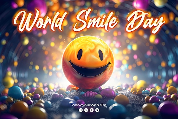 PSD world smile day background