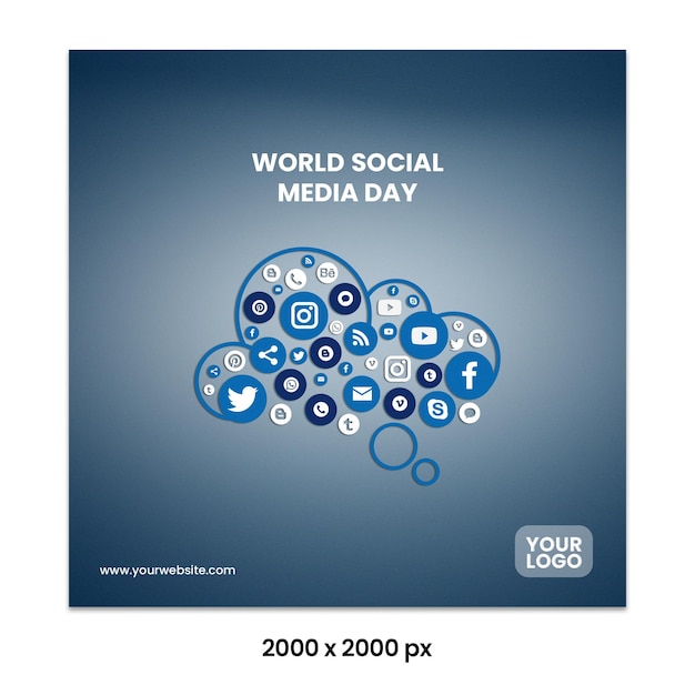 PSD world social media day post