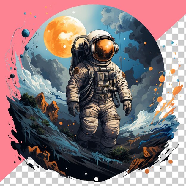 PSD world space day png illustration