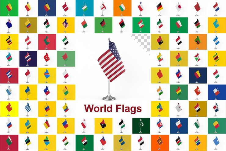 PSD world table flags