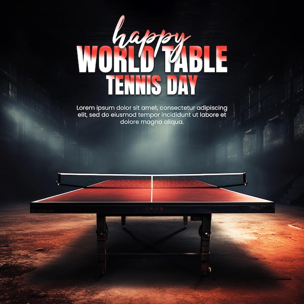 PSD world table tennis day holiday backgroun