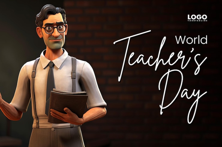 PSD world teacher's day banner template
