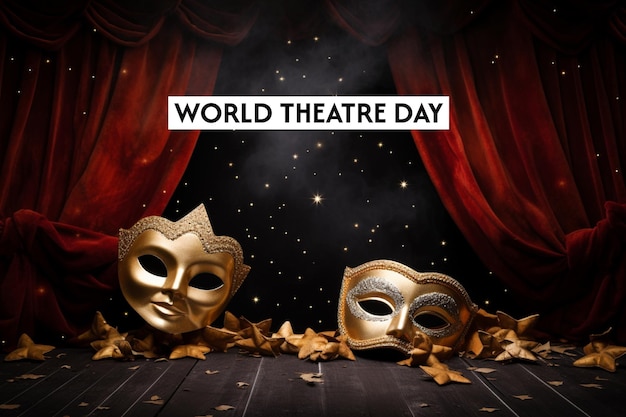 PSD world theatre day background