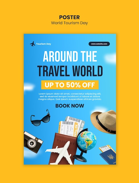 World tourism day template design