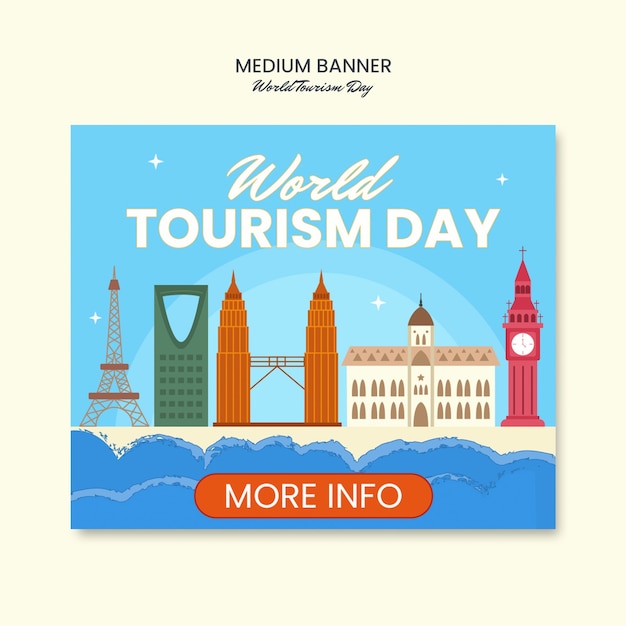 world tourism day template design