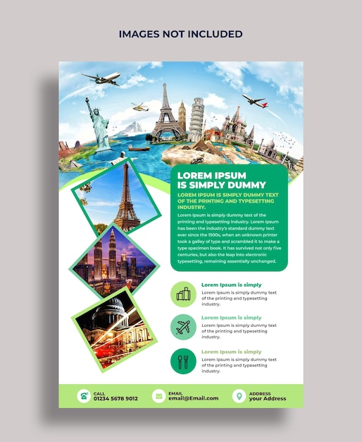 PSD world travel flyer