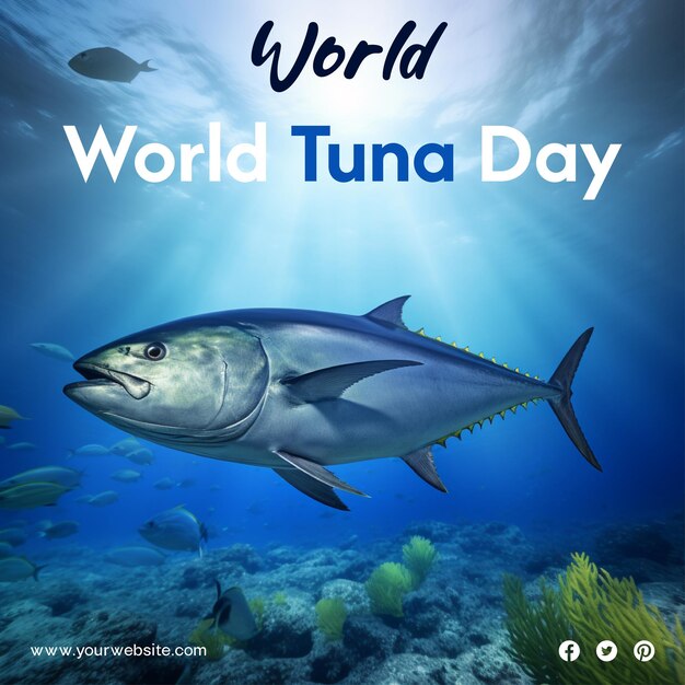 PSD Всемирный день тунца с океанами