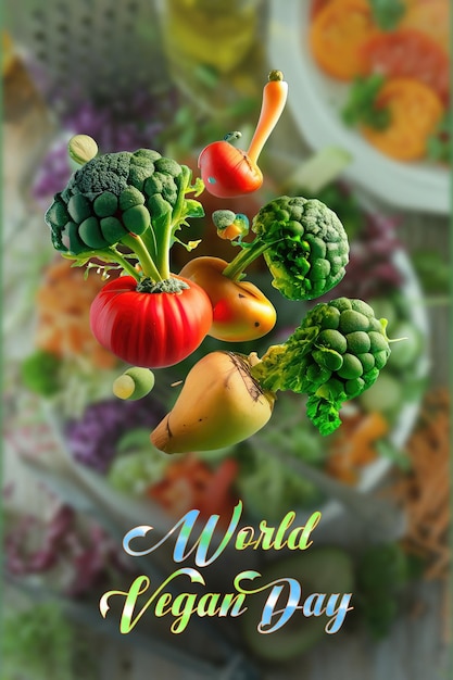 PSD world vegan day banner