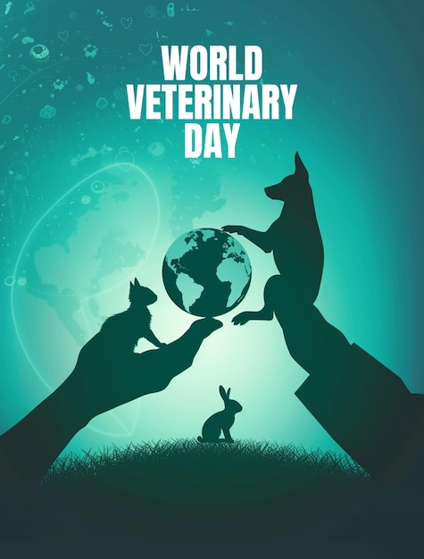 PSD world veterinary day banner template design