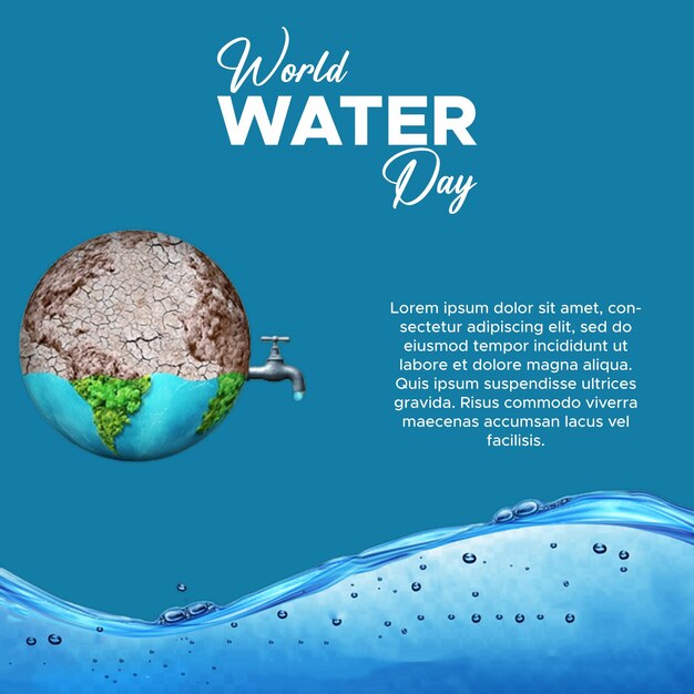 World water day card 22 march