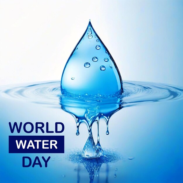 World water day concept with water drop