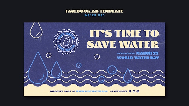 PSD world water day  facebook template