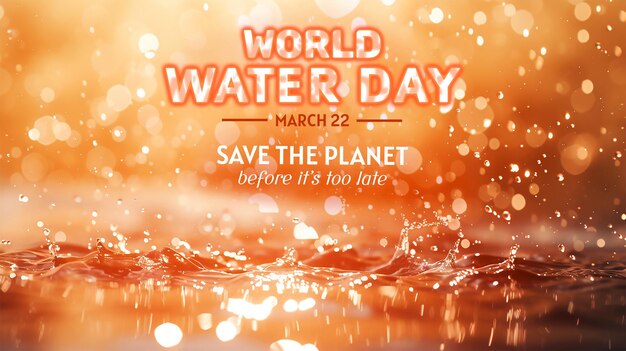 World water day social media banner template illustration