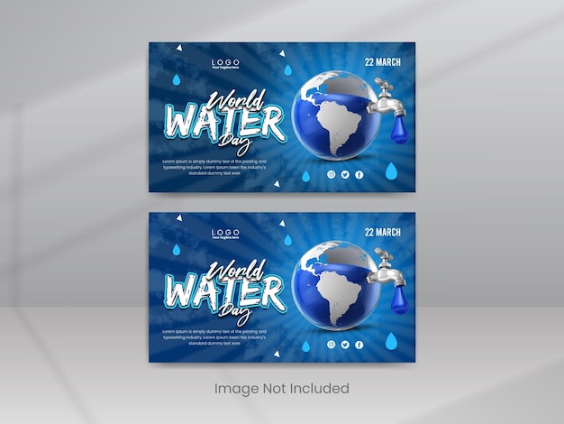 PSD world water day social media promo template