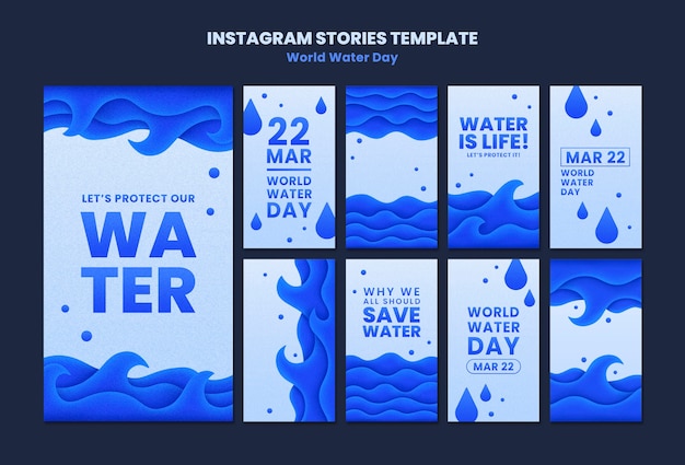 PSD world water day template design