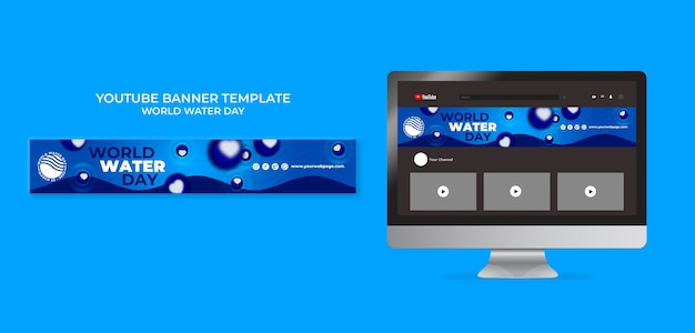 PSD world water day youtube banner