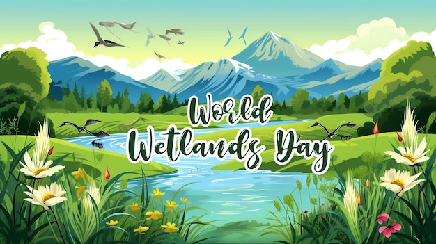 PSD world wetlands day background