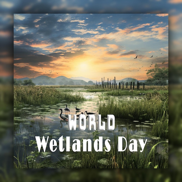 World wetlands day background