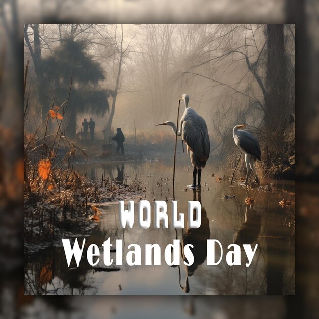 PSD world wetlands day background