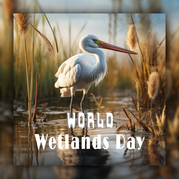 PSD world wetlands day background