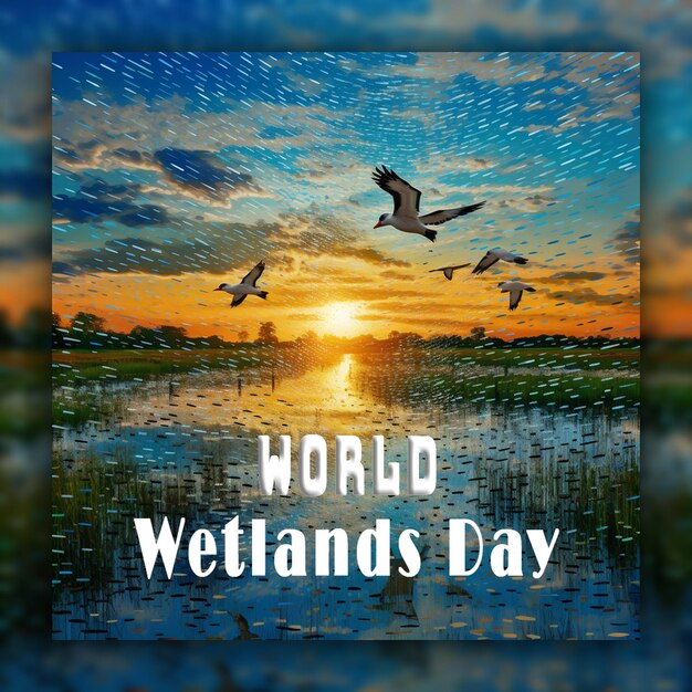 PSD world wetlands day background