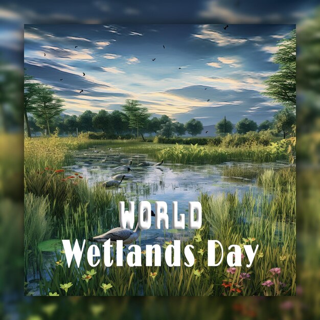 World wetlands day background