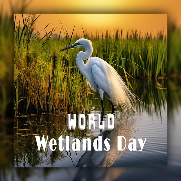 PSD world wetlands day background