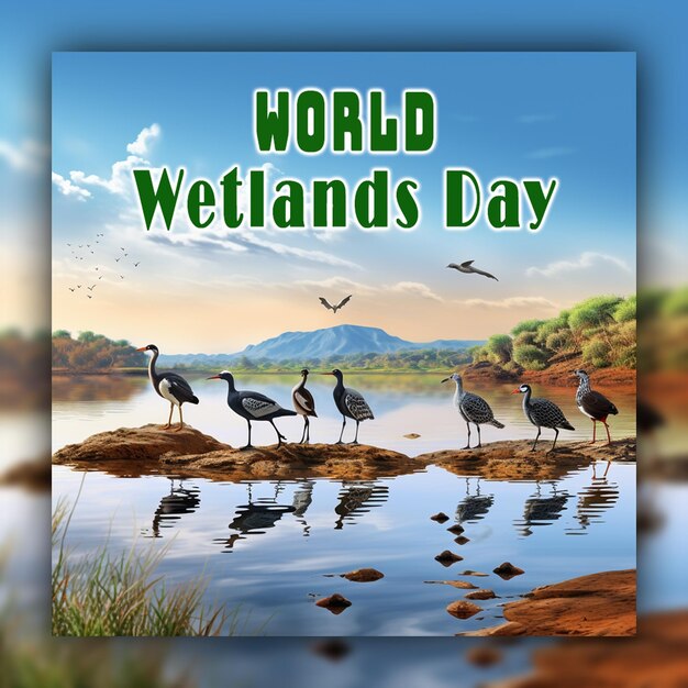 PSD world wetlands day background