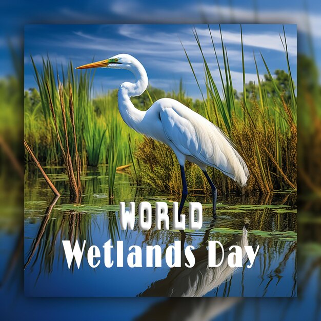 PSD world wetlands day background