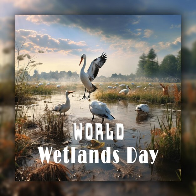 World wetlands day background