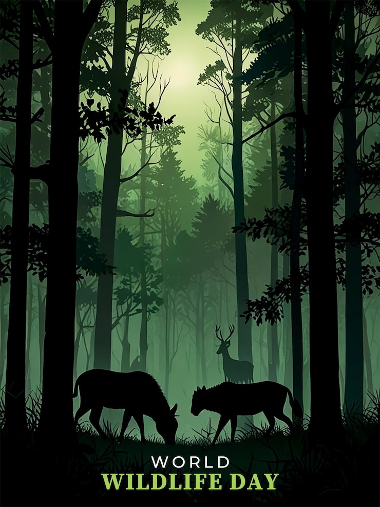 PSD world wildlife day background