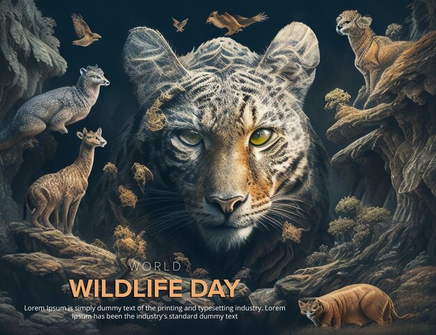 PSD world wildlife day psd banner