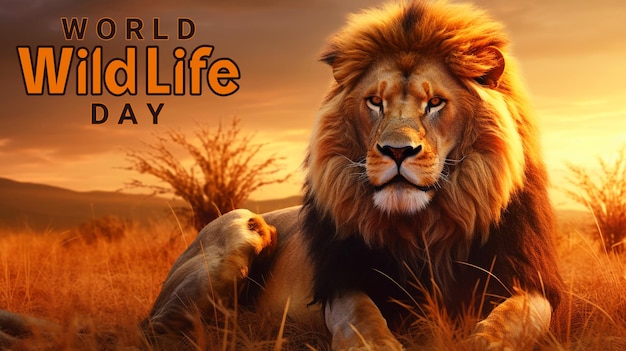 PSD world wildlife day special realistic psd background