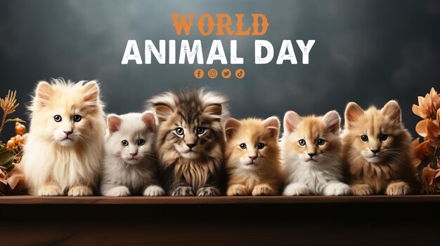 PSD world wildlife day with the animals wildlife concept