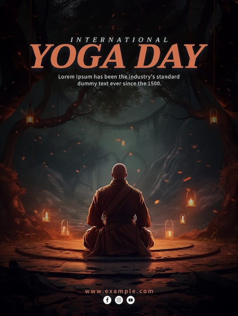 PSD world yoga day world yoga day design with soulful poses and international yoga day psd