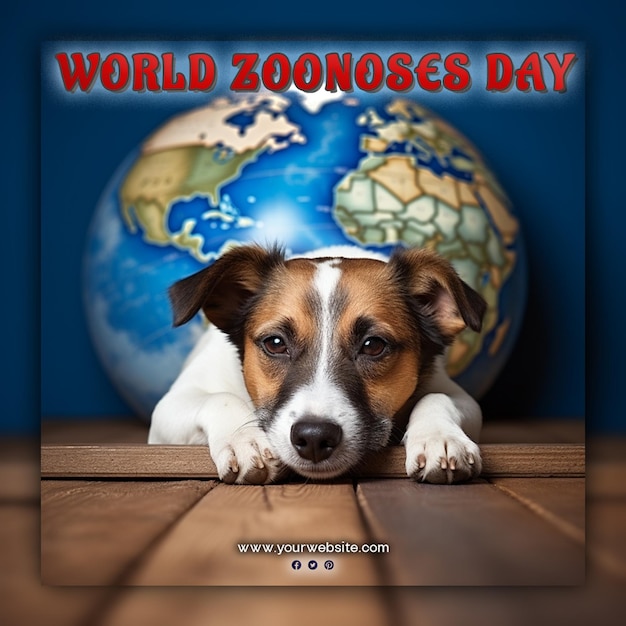 World zoonoses day for social media post