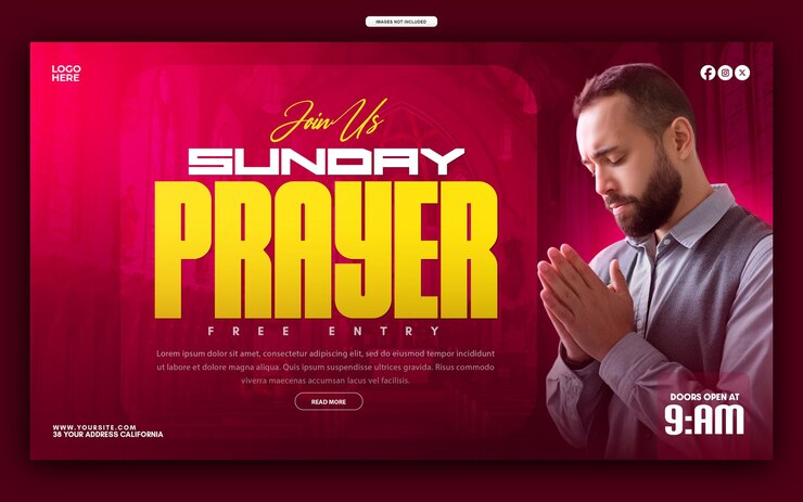 Worship Night Event Web Banner Free PSD