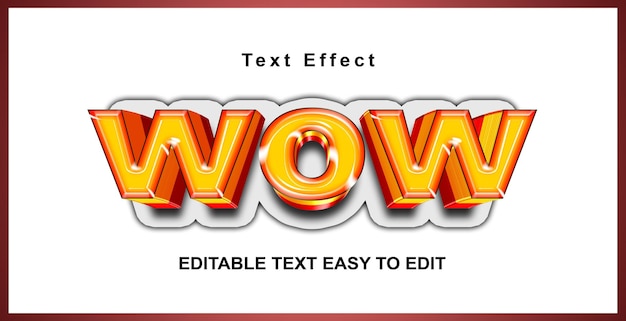 WOW 3D bewerkbare tekst-effect