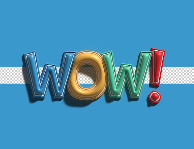 PSD wow! calligraphic 3d illustration design.