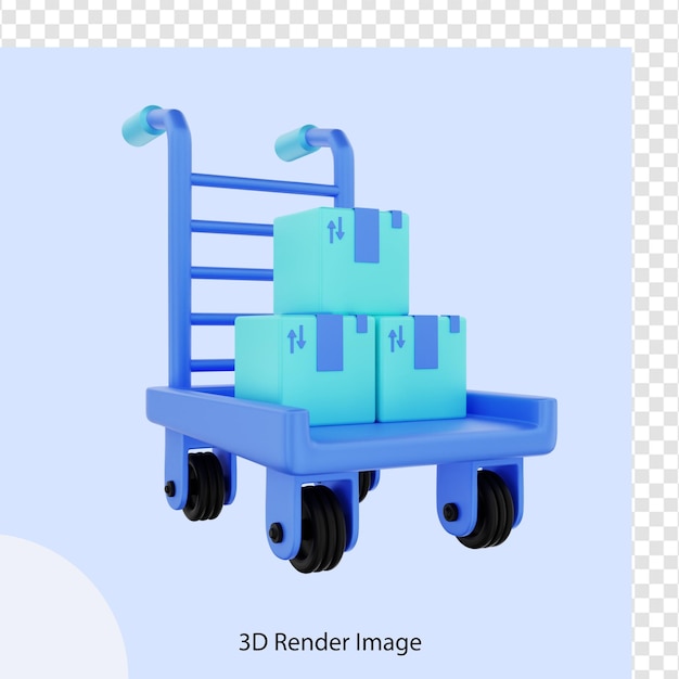 Wózek e-commerce do renderowania 3D z pakietem