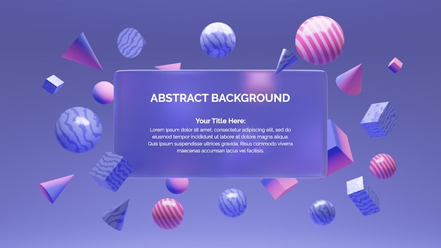 Wpisz swój tekst na abstrakcyjnym tle renderowania 3d